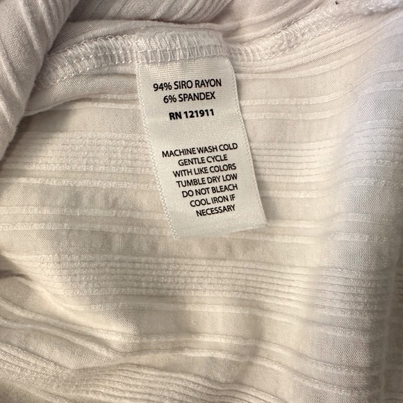 LNA ribbed white long sleeve top with cut out shoulders - Picture 5 of 5